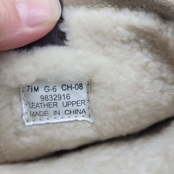 Sperry Womens Leather Upper Boots 7.5M Beige Brown Snow Rain Fleece comfort - Picture 3 of 8